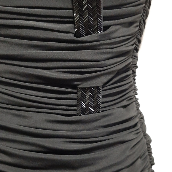 KIRA Little Black Dress With Lots of Detailing Size Large Like New - Picture 3 of 10